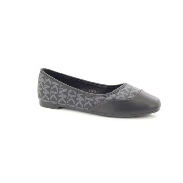 ShuCentre A9 Ladies Mary Jane Black Casual Slip On Flats Pumps Shoes
