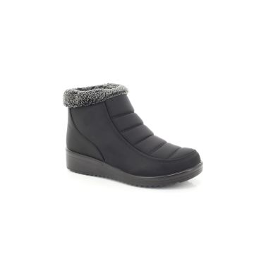ShuCentre Water Resistant Winter Comfy Fur Lined Ankle Zip Boots