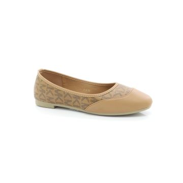 ShuCentre A9 Ladies Mary Jane Camel Casual Slip On Flats Pumps Shoes 