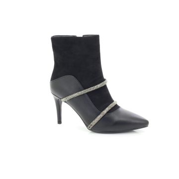 Exclusive Ladies Pointed Diamante Strap Inside Zip stiletto Heel Ankle Boot