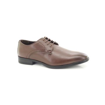 ShuCentre Men's Matt Brown Smart Dress Work Office Wedding Party Lace Up Shoes