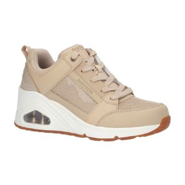Skechers Ladies Uno Everything Nice Comfort Wedge Platform Lace Up Sneakers