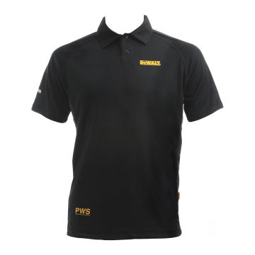 DeWalt Rutland Black Moisture Wicking Polo Shirt 