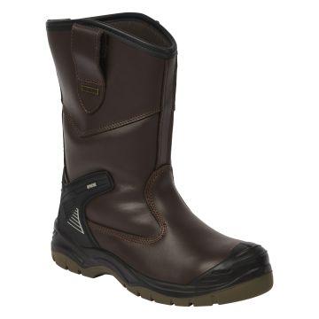Apache AP305 Brown Waterproof Safety Rigger Boots
