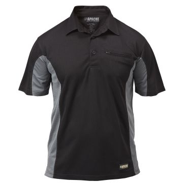 APACHE APDMP  Dry Max Polo Shirt - Black/Grey