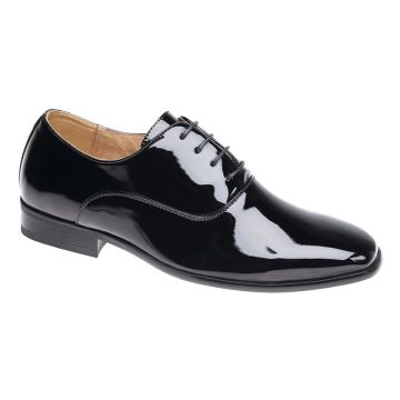 Goor B710AP Black Patent Oxford  Round Toe Lace Up Shoes