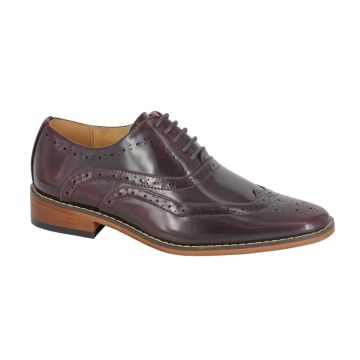 Goor B9556BD Oxblood Signature Wing Cap Brogue Oxford Shoes