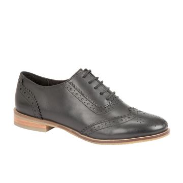 Cipriata L324A NATASHA Black Leather Brogue Oxford Tie Shoe