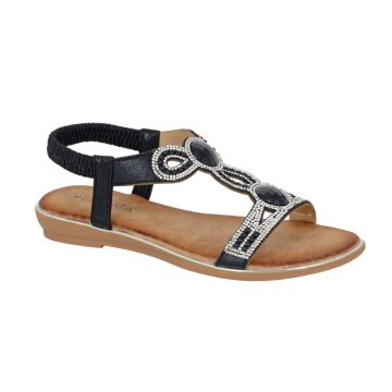 CIPRIATA DESIA L492A Jewelled Elasticated Back Sandal