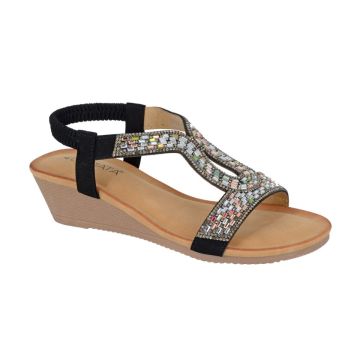 CIPRIATA SELENE L496A Jewelled Elasticated Back Sandal