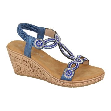 CIPRIATA ORA L524C Jewelled Elasticated Sling Back Sandal