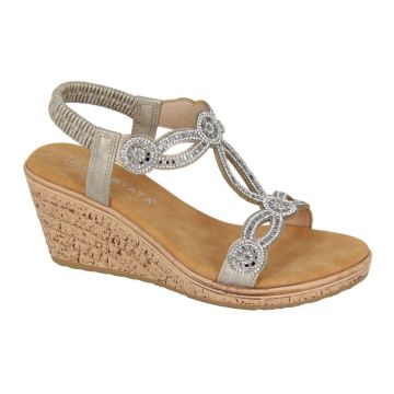 CIPRIATA ORA L524FS Jewelled Elasticated Sling Back Sandal