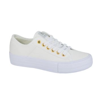 DEK L944G 6 Eye White Washed Canvas Shoes