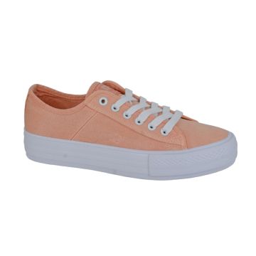 DEK L944PK  6 Eye Coral Pink Washed Canvas