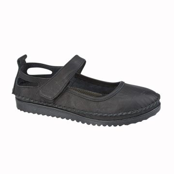 mod comfys L948A Black Softie Leather Touch Fastening Window Back Casual