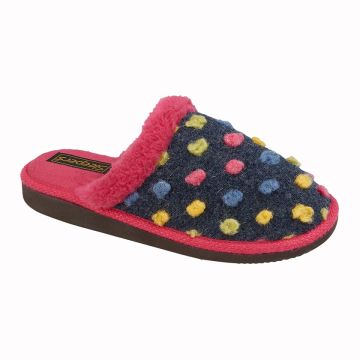 Sleepers DONNA LS319M Fuchsia Spotted Warm Fleecy Lining Indoor Slipper 