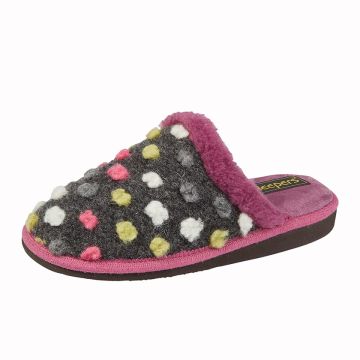 Sleepers DONNA LS319PF Purple Spotted Warm Fleecy Lining Indoor Slipper 