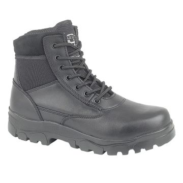 Grafters M870A SHERMAN Black Leather/Coated/Nylon 7 Eye Combat Boot