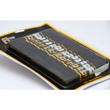 Grafters' SU100A Black Textile Flat 100cm Trainer Laces Packet of 15