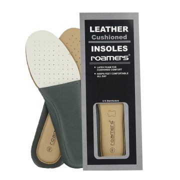 Roamers 6 Pairs Deluxe Padded Leather Insoles Long Lasting Comfort 