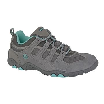 Hi-Tec T 612F `QUADRA CLASSIC´ Grey/Mint Real Suede/Textile Mesh Ladies Trail Shoe