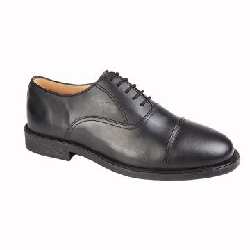 GRAFTERS XM620A Black Leather Capped Oxford Cadet Shoe