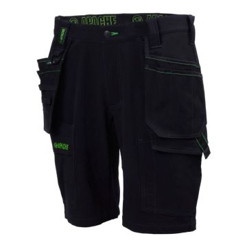 Apache Men's Whistler Black  Slim Fit Stretch Holster Pocket Short Work Utility Shorts 