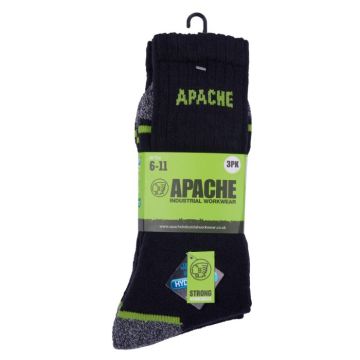  Apache BURLINGTON Apache 3 Pack Work Sock