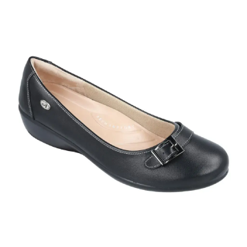 Aerosoft CW3131 Ladies Black Comfort Lightweight Casual Court Shoes