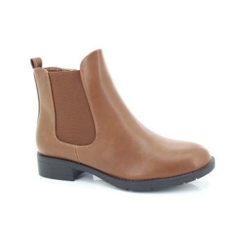 ShuCentre DR5709 Ladies Brown Single Gusset Inside Zip Chelsea Ankle Boot