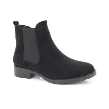 ShuCentre DR5709 Ladies Suede Single Gusset Inside Zip Chelsea Ankle Boot