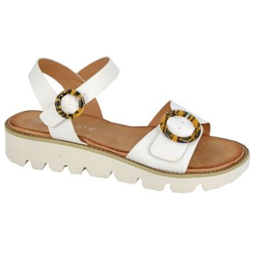 CIPRIATA 'MIMI' L282GG Halter Back Twin Buckle Wedge Sandal