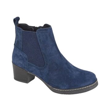 CIPRIATA L541CS ALESSINA Navy Real Suede Gusset Inside Zip Ankle Boot