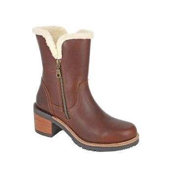 Woodland L543B Brown Leather Twin Zip Warm Lined Ankle Boot