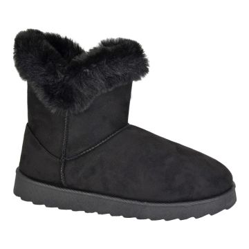 Cipriata L609AS ATEA Black Microfibre Thermal Lined Pull On Ankle Boot