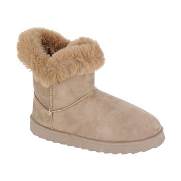 Cipriata  L609TS ATEA Dark Taupe Microfibre Thermal Lined Pull On Ankle Boot