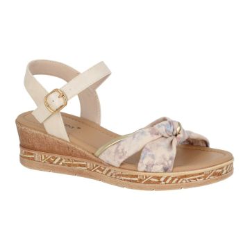 Cipriata SARINA L635BE Beige Halter Back Buckle Sandal