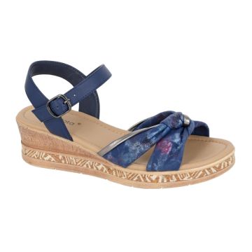 Cipriata SARINA L635C Navy Halter Back Buckle Sandal
