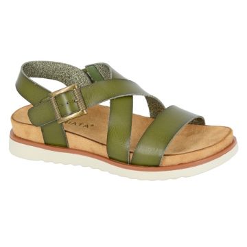 Cipriata OLVIA L649E Green Strappy Buckle Halter Back Sandal