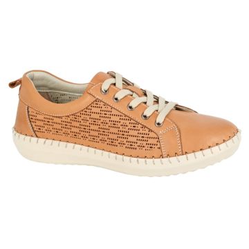 MOD COMFYS L674BT Tan Leather Lace Up Flexi Comfort Shoe