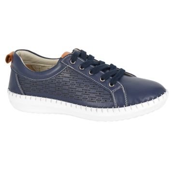 MOD COMFYS L674NC Navy Leather Lace Up Flexi Comfort Shoe