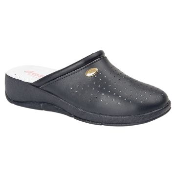 DEK L706C Navy Blue PU Leather Footbed Clog 