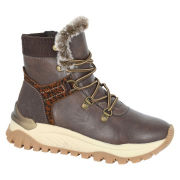 CIPRIATA L852B Zip + Lace Hiker Style Ankle Boot