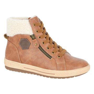 CIPRIATA L856LT Inside Zip 7 Eyelet Lace Up Ankle Boot