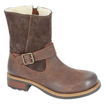 WOODLAND L866B Inside Zip/Buckle Warm Lined Ankle Boot