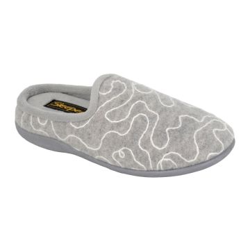 Sleepers TAMMY LS174F Grey Knitted Textile Mule Slipper