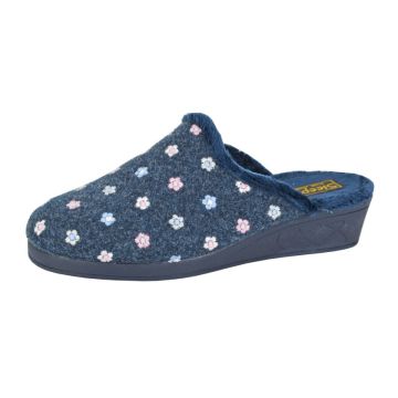 Sleepers JOSEPHINE LS183NC Navy Wedge Slip-on Mule Slipper
