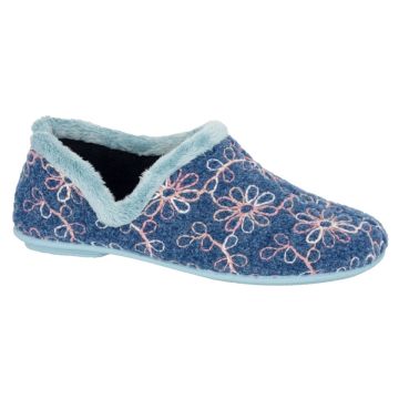 SLEEPERS LS193C Flower Stitch V Sided Cuff Slipper