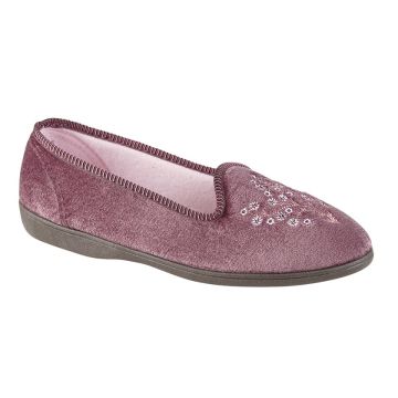 Sleepers NIETA LS777M Heather Plain Embroidered Slipper