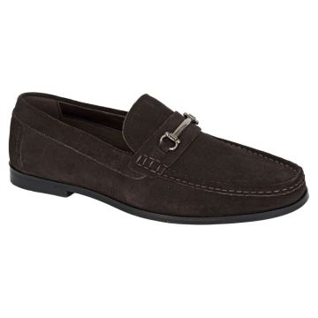 ROAMERS M595DBS Dark Brown Real Suede Slip-on Casual shoes